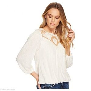 *NWT* Free People Begonia Blouse Embroidered